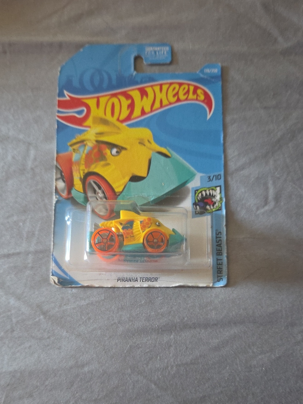 Piranha Terror Kids Toy Car - Yellow and Teal